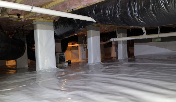 Crawlspace waterproofing