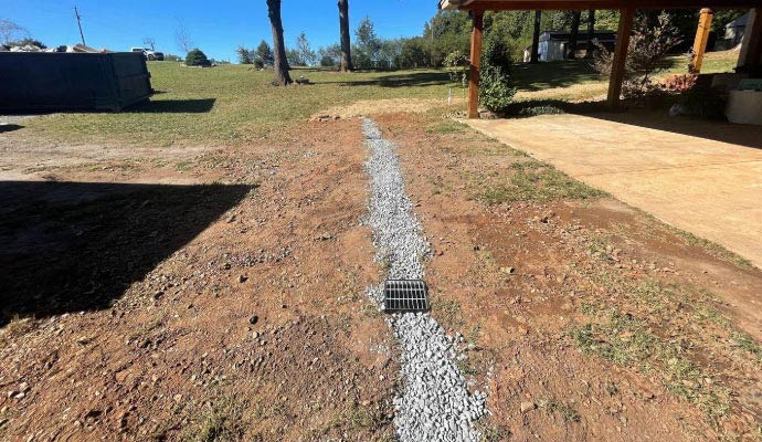 Exterior Drainage System Installation in Asheville & Arden