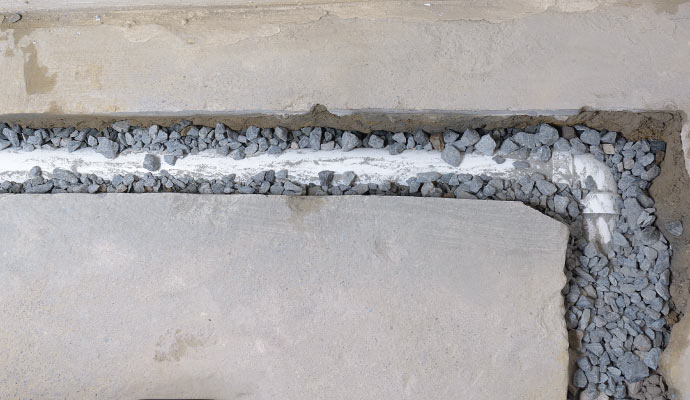 Interior french drain installation