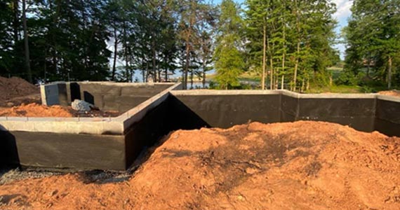 Exterior foundation waterproofing